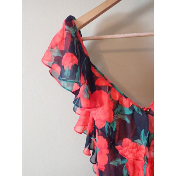 Valentino Intimo Rose Pattern Black Sheer Nightgown Set Small Housecoat Vintage - Picture 5 of 15